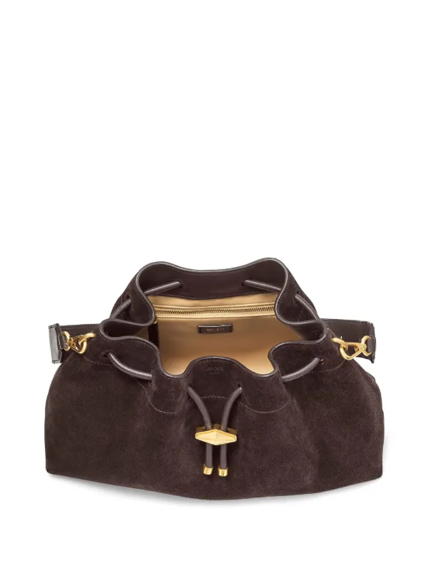 Jimmy Choo Cinch スエードショルダーバッグ M | ブラウン | FARFETCH JP
