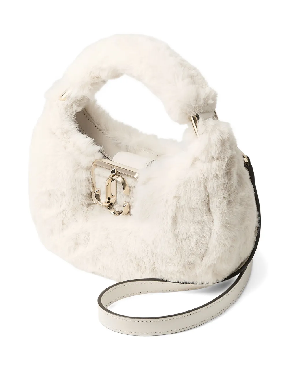Shop Jimmy Choo Mini Edie Handbag In White