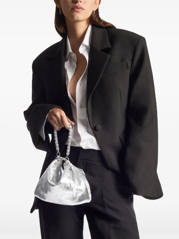 Jimmy Choo Callie Clutch Bag | Silver | FARFETCH