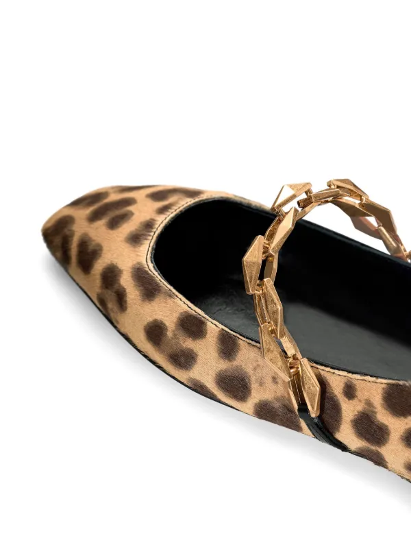 【JIMMY CHOO】超特価セール★Diamond Tilda フラットシューズ DIAMOND TILDA FLAT | Black Nappa Leather Flats with Chain