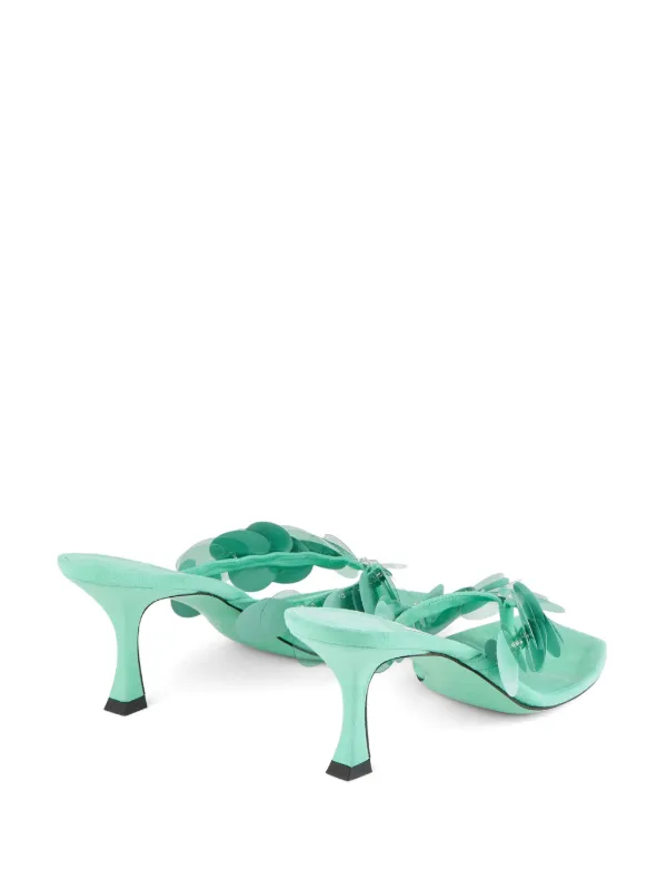Jimmy Choo Freja 70mm サンダル | グリーン | FARFETCH JP