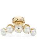 Jimmy Choo pearl-embellished claw clip - Gold