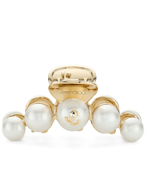 Jimmy Choo barrette à perles - Or - Jimmy Choo - Modalova