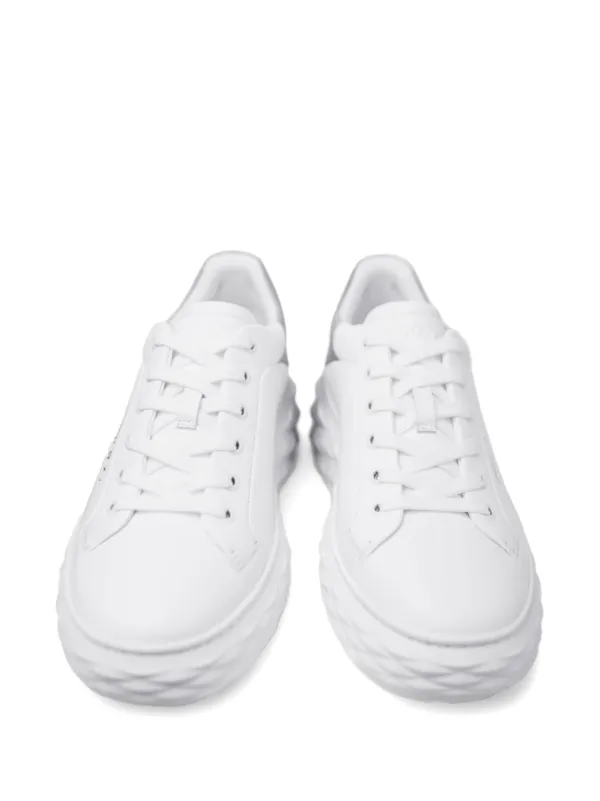 スニーカー Jimmy Choo 'Diamond Maxi F II' sneakers Diamond Maxi/F | クリスタル付き ホワイト X シルバー ナッパ