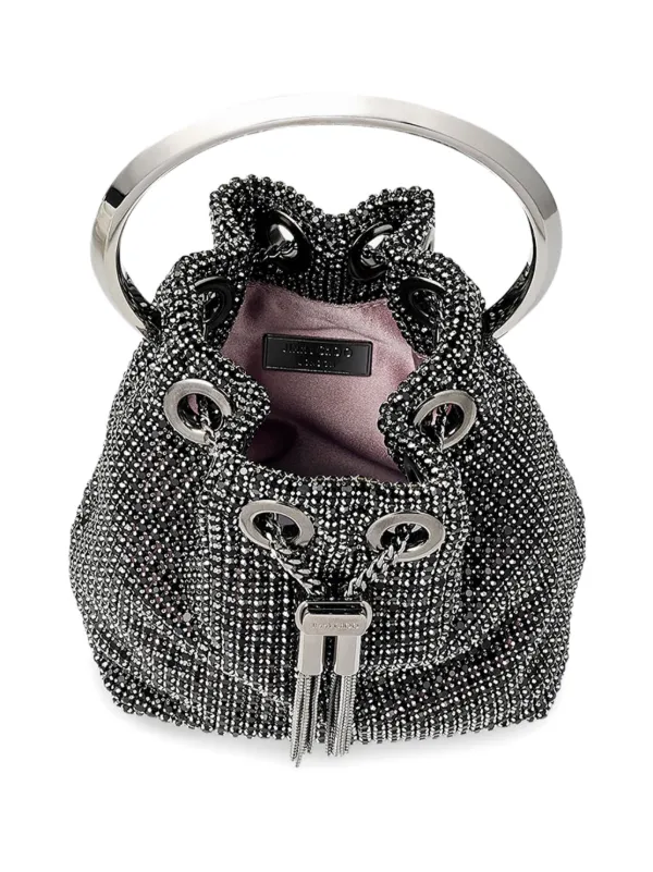 Jimmy Choo [Bon Bon Bucket]カゴバック JIMMY CHOO Bon Bon Bucket S フラワー ミニバケットバッグ
