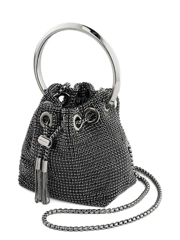Jimmy Choo Bon Bon Mini Bucket Bag | Black | FARFETCH