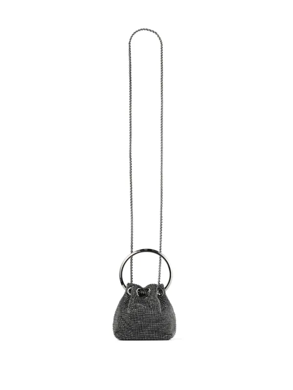 Jimmy Choo Bon Bon Mini Bucket Bag | Black | FARFETCH