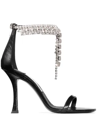 Jimmy Choo 100mm Verity Sandals | Black | FARFETCH