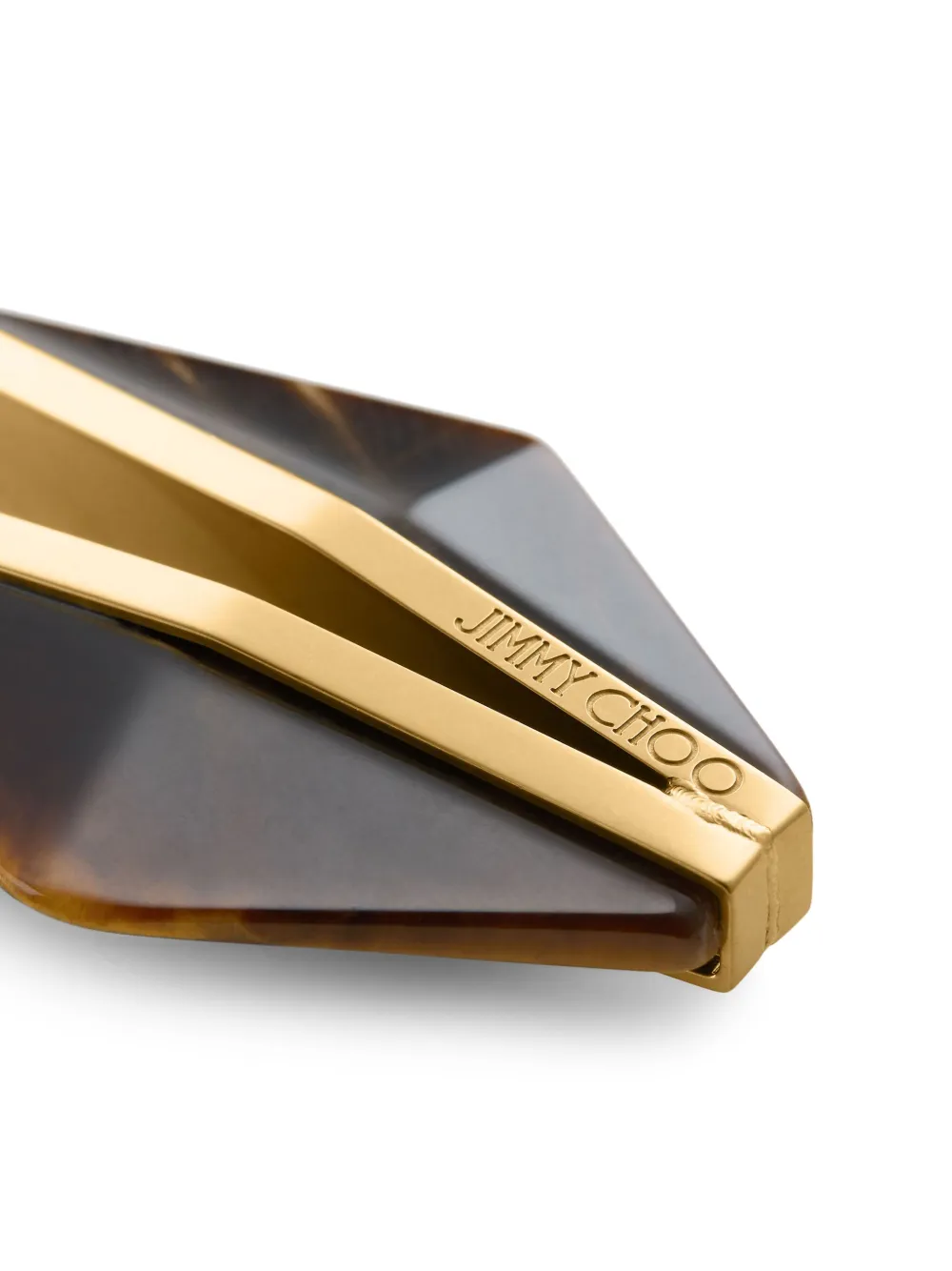 Jimmy Choo Buckle Earrings In Gold