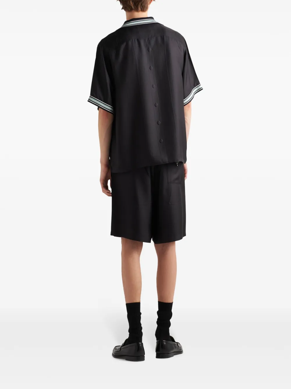 Prada Zijden trainingsshorts Zwart