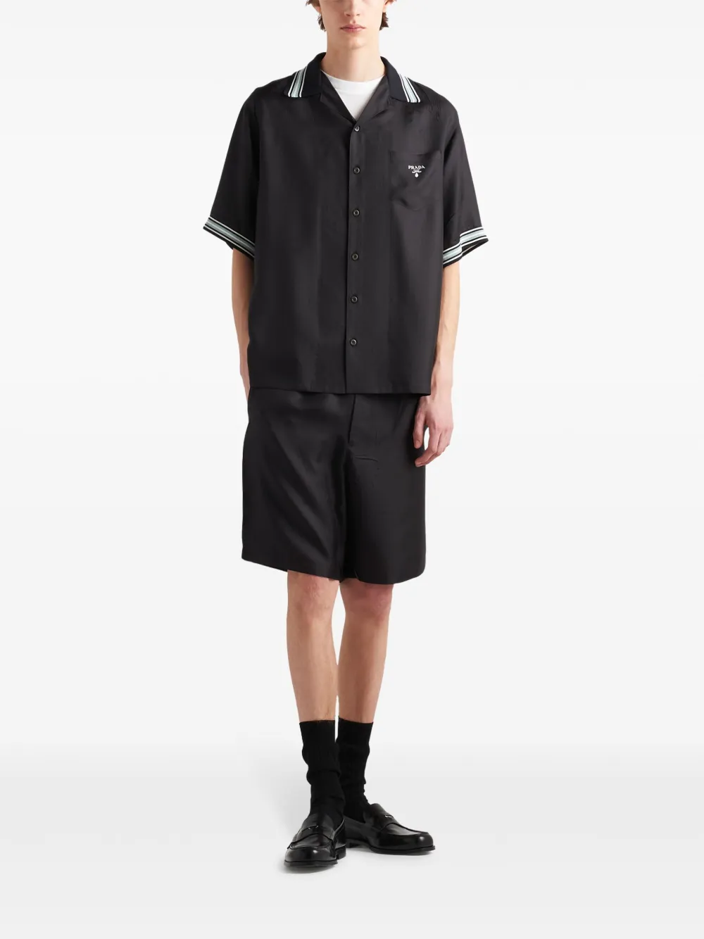 Prada silk track shorts | Track & Running Shorts | Image 2