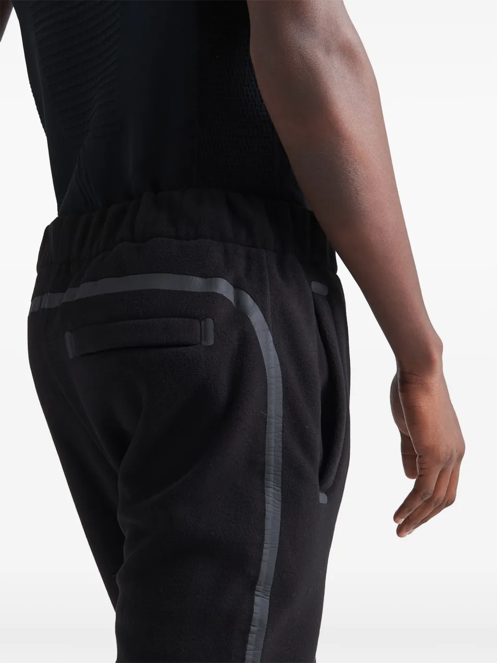 Prada Broek met logoband detail Zwart
