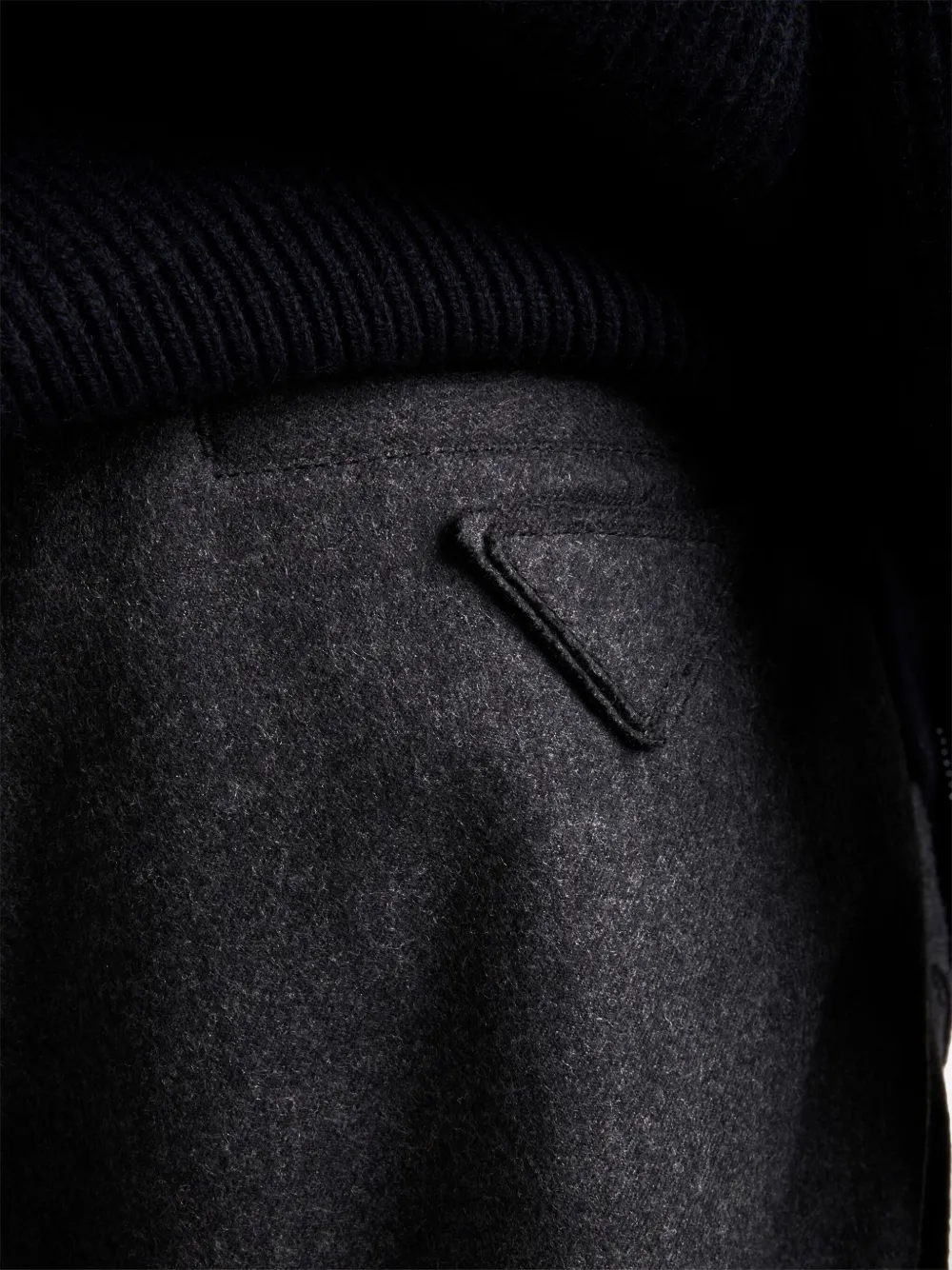 Prada Wollen broek met geplooid detail Grijs