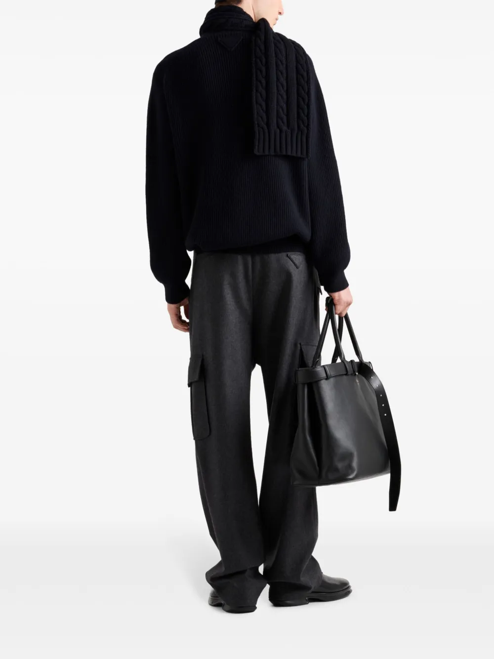Prada Wollen broek met geplooid detail Grijs