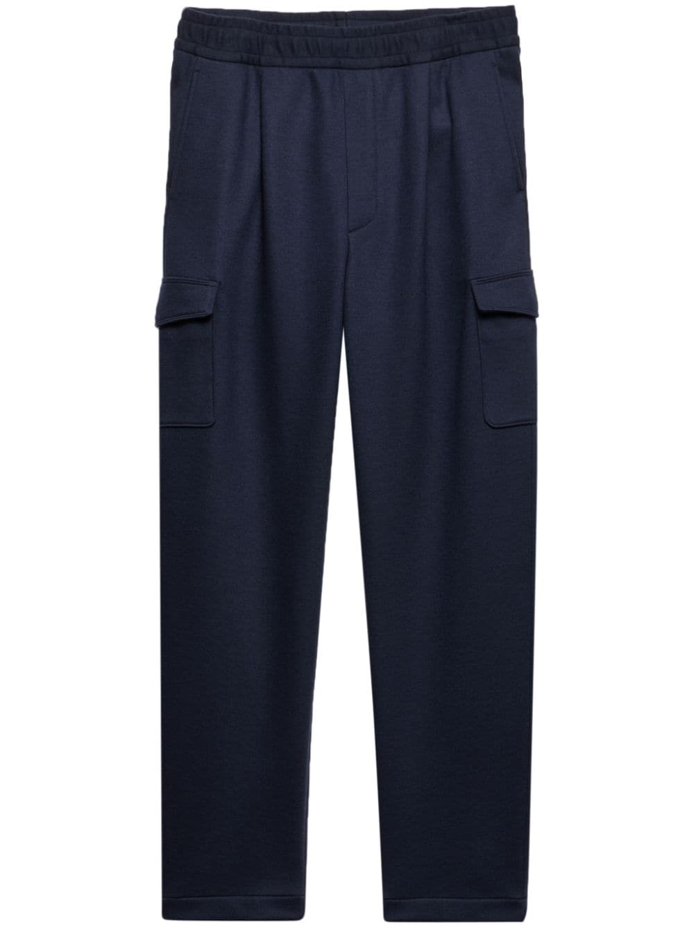 Prada Wool Blend Pants In Blue