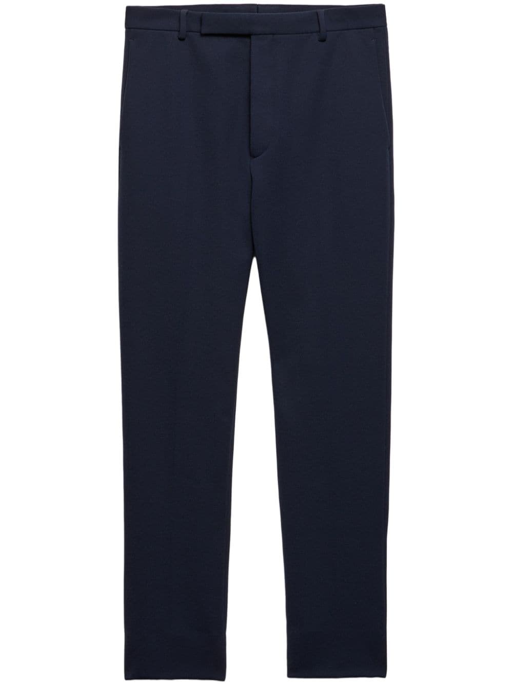 Prada Pressed-crease Trousers In Blue