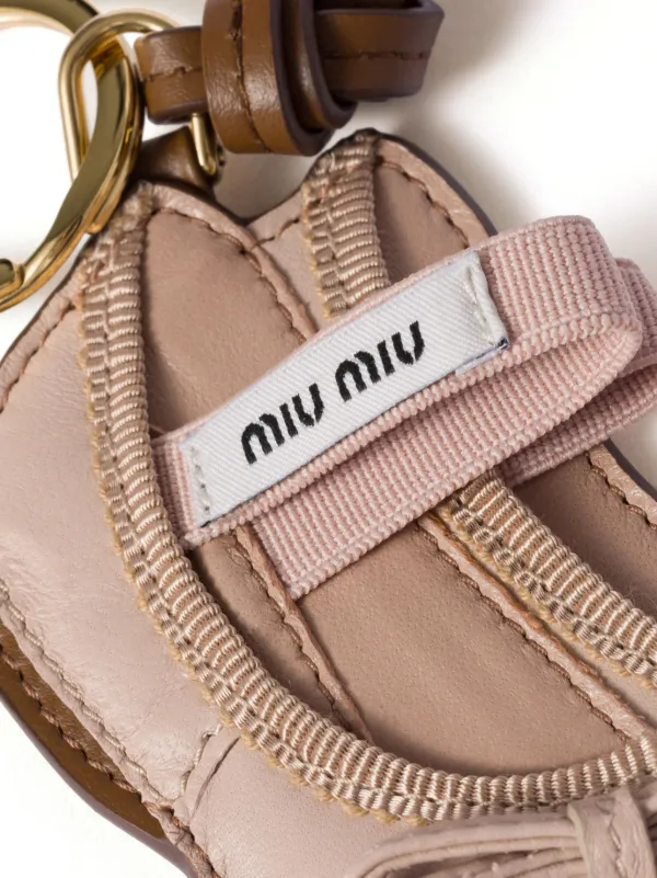 Miu Miu Miu Ballet Trick Keychain | Neutrals | FARFETCH BE