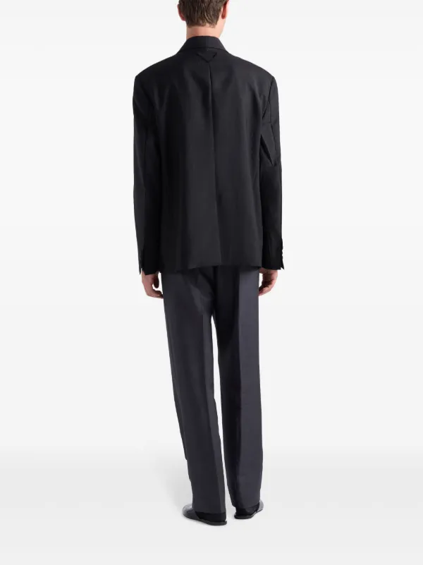 prada スラックス グレー ワイド