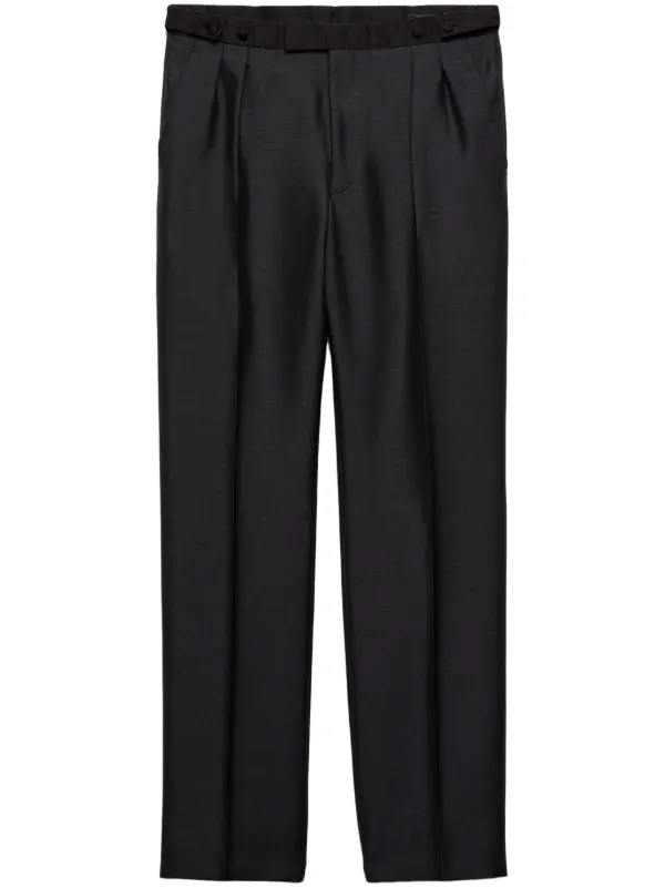 prada グレーワイドスラックス