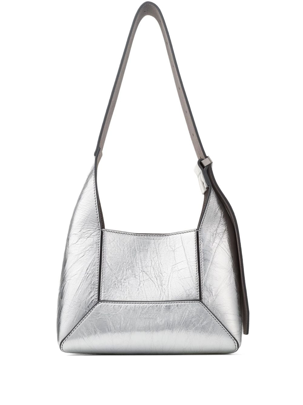 Shop Jimmy Choo Small Diamond Shoulder Bag In Silver