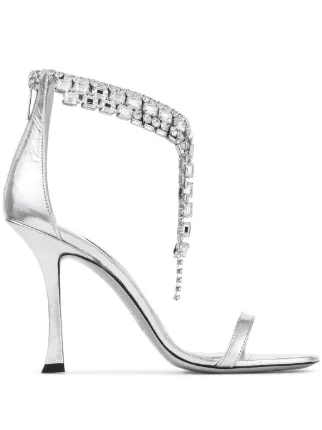 Jimmy Choo Verity crystal-embellished Sandals | Silver | FARFETCH