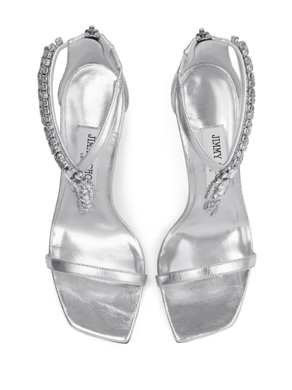 Jimmy Choo 100mm Verity Sandals | Silver | FARFETCH