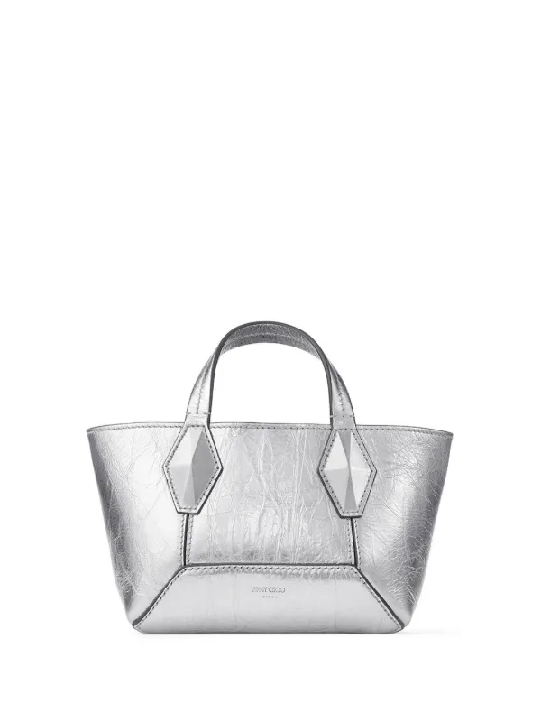 Jimmy Choo Xs Diamond Tote Bag in Silver