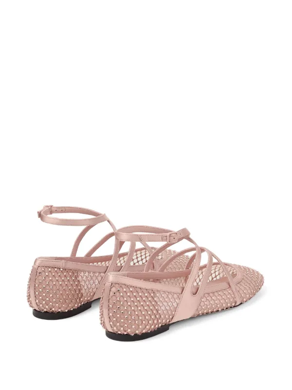 ◆正規品・新品◆Jimmy Choo Mesh Astoria Ballerinas Jimmy Choo Astoria Ballet Flats | Pink | FARFETCH