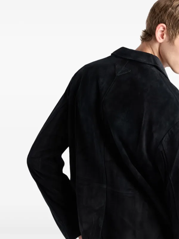Prada スエード ジャケット | ブラック | FARFETCH JP
