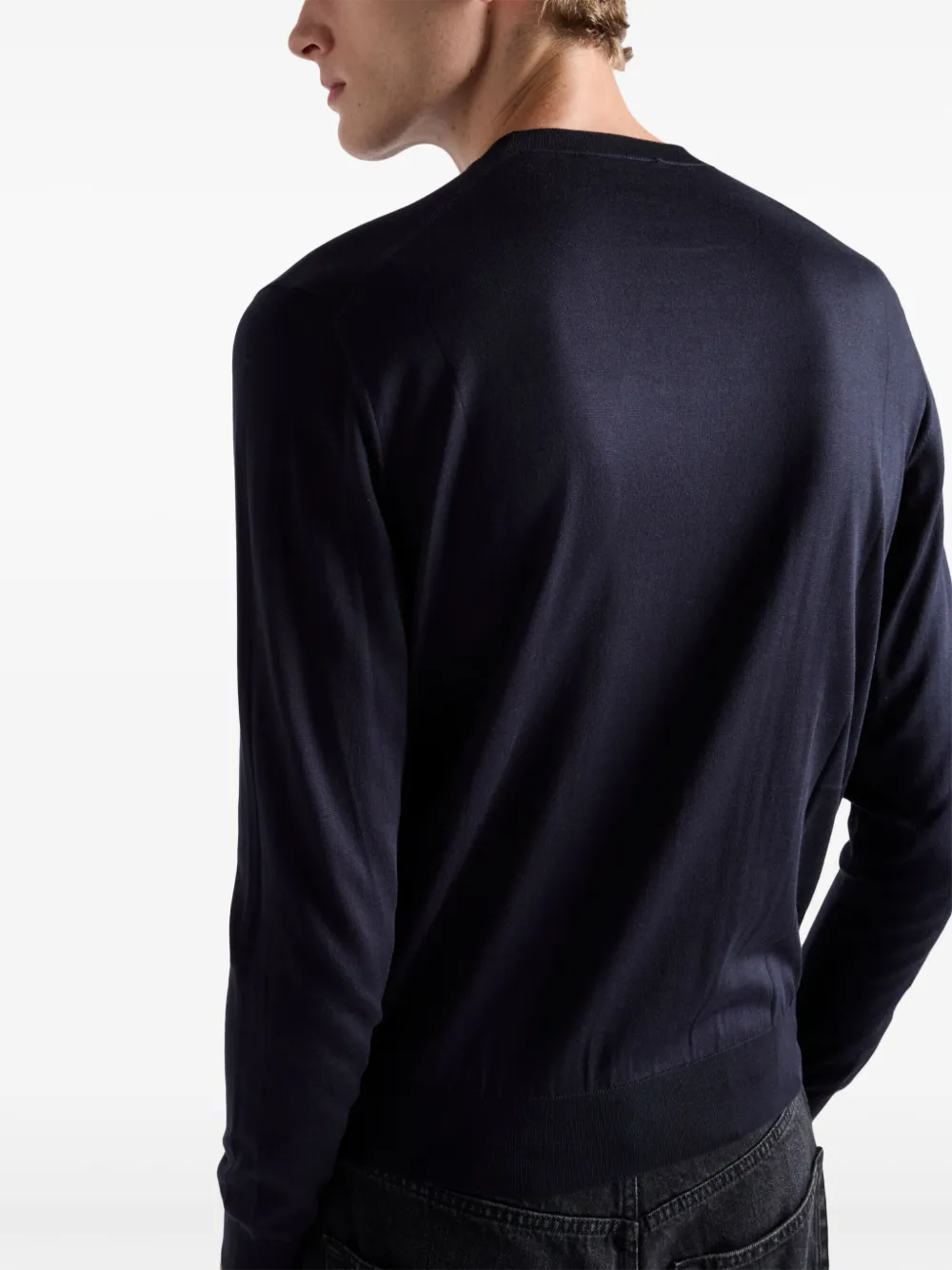 PRADA CREW-NECK SILK JUMPER