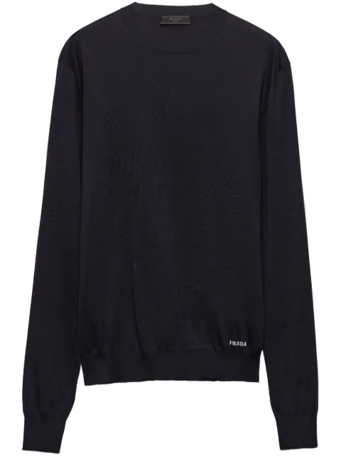 Prada crew-neck silk jumper