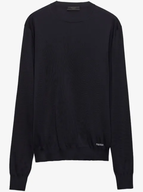 Prada crew-neck silk jumper