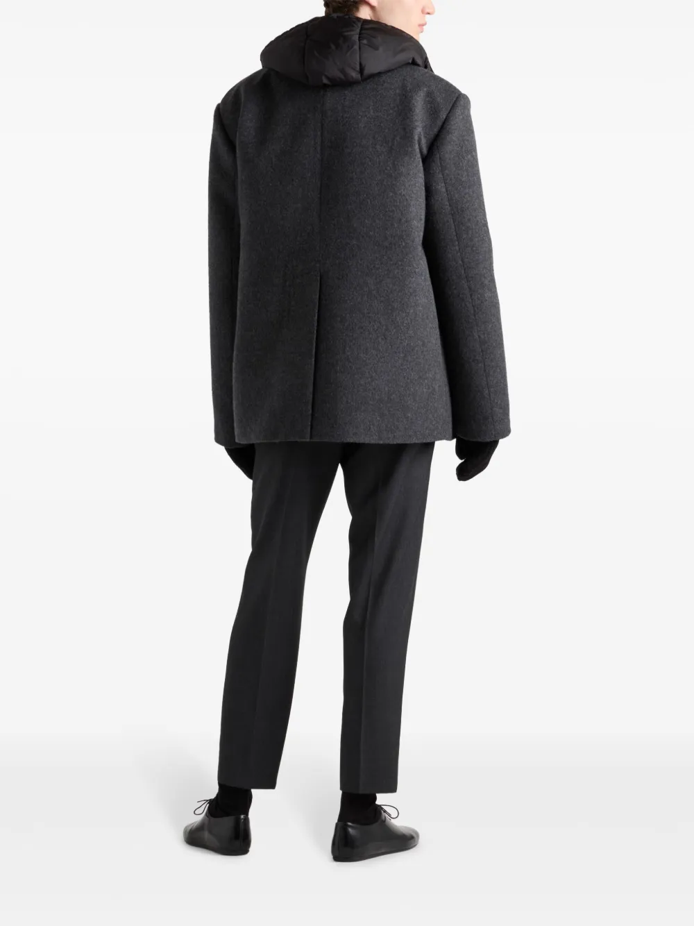 Prada Tailored Wool Trousers In Grau