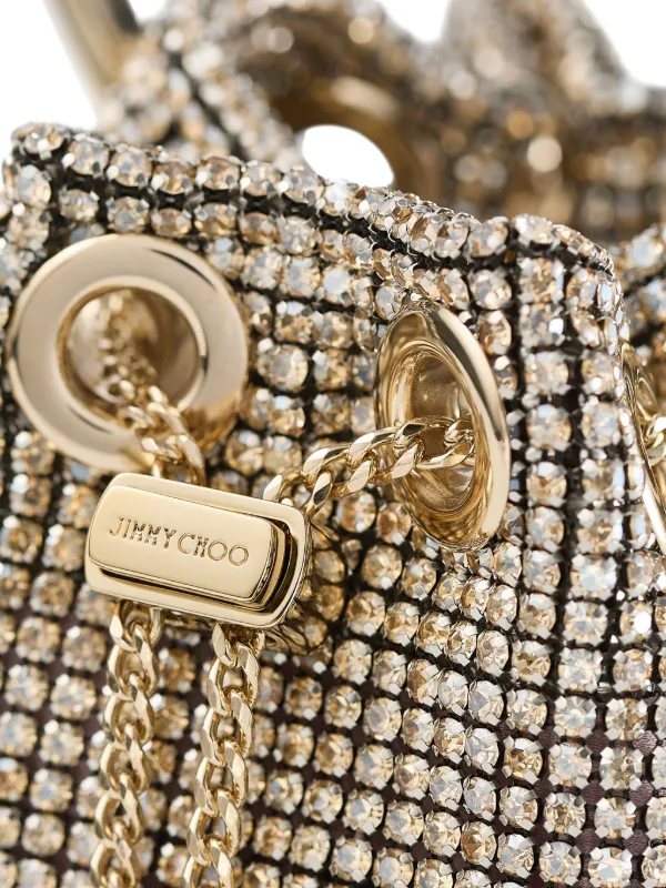 Jimmy Choo Micro Bon Bon Bucket Bag | Gold | FARFETCH