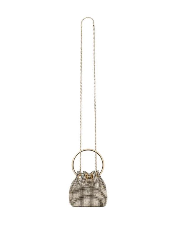 Jimmy Choo Micro Bon Bon Bucket Bag | Gold | FARFETCH