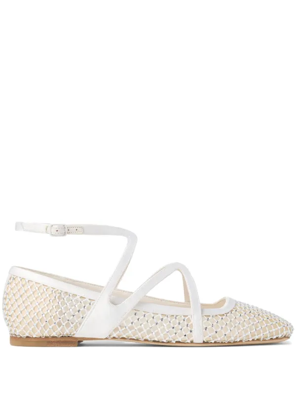 Jimmy Choo Astoria フラットシューズ | ニュートラル | FARFETCH JP