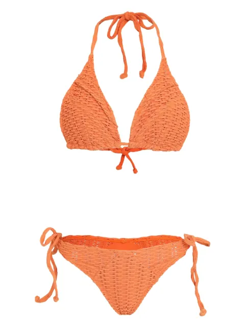 Amir Slama bikini con diseño entretejido