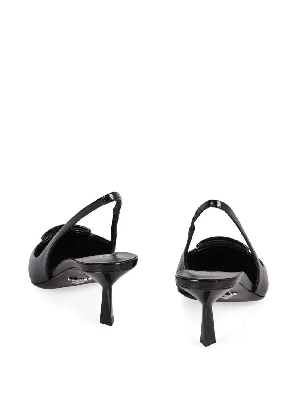 Prada leather slingback pumps Black