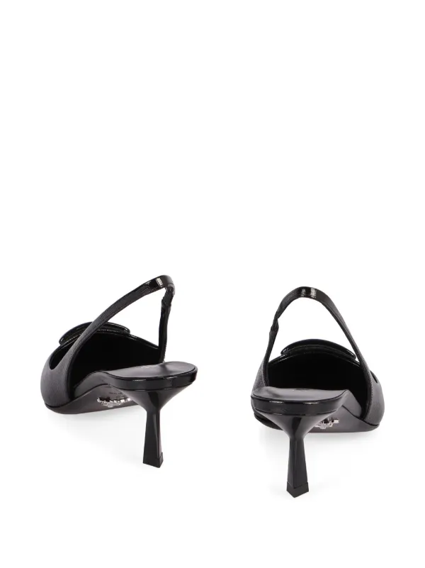 Prada スリングバック レザーパンプス | ブラック | FARFETCH JP