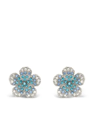 【Oscar de la Renta】フラワークリスタルピアス Amazon.com: Oscar de la Renta, Crystal O Flower Earrings