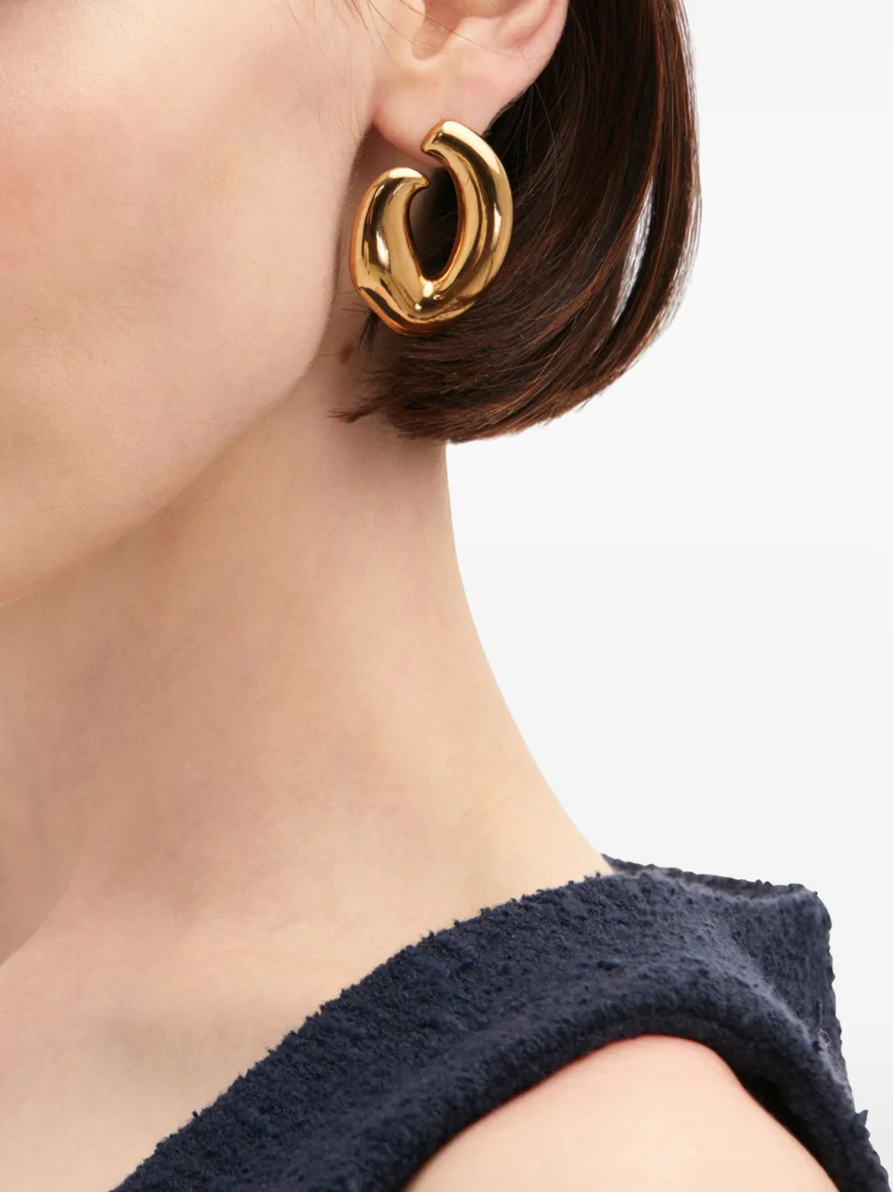 Oscar de la Renta Stud oorbellen grote O - Goud