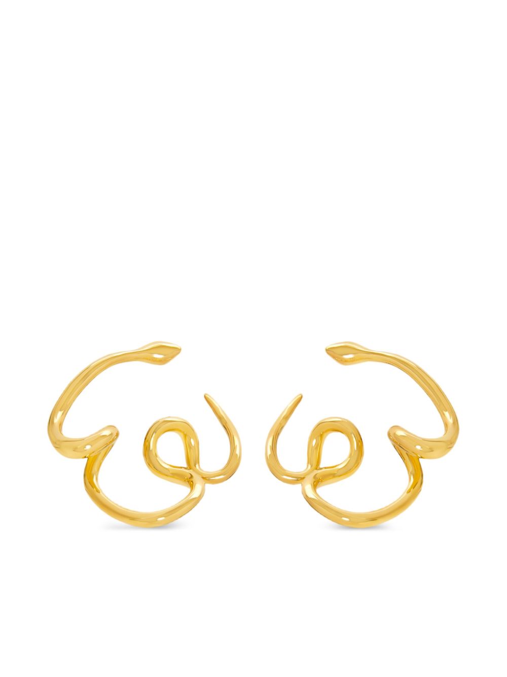 Oscar de la Renta Snake hoop earrings - Gold