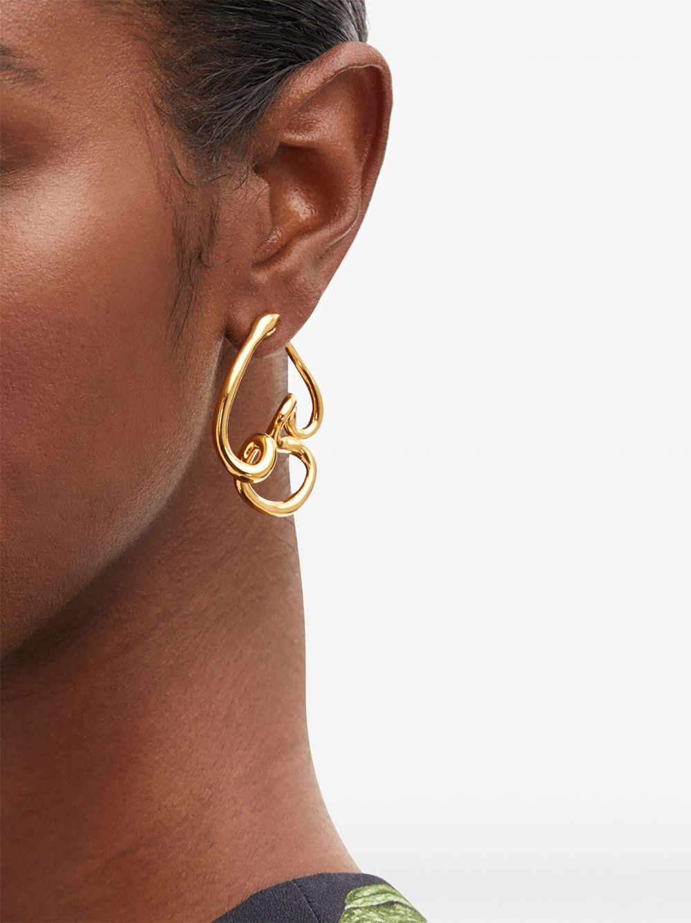 Oscar de la Renta Snake hoop earrings - Gold