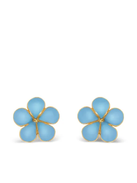 Oscar de la Renta Enamel Flower stud earrings