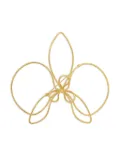 Oscar de la Renta Threaded Orchid brooch - Gold