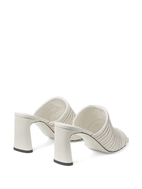 Jimmy Choo 75mm Lua Mules | White | FARFETCH OM
