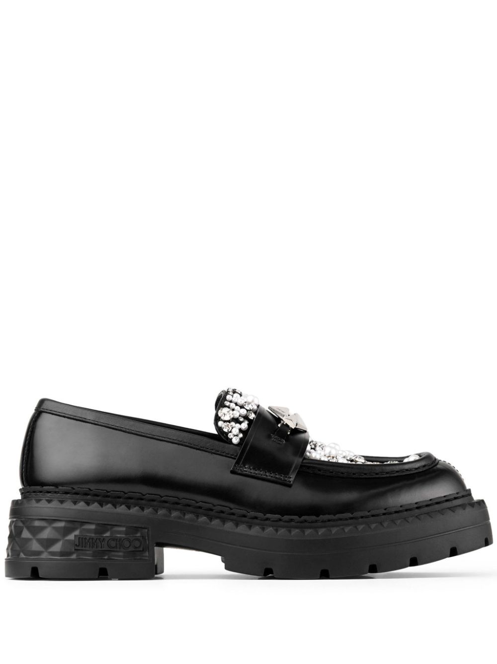 Jimmy Choo Marlow Diamond loafers Zwart