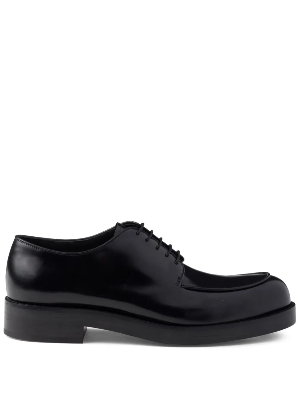 brushed leather derby shoes