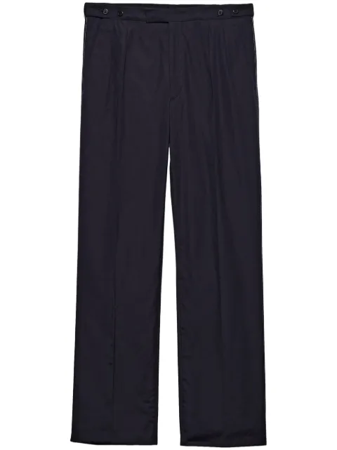 Prada wide-leg cotton trousers