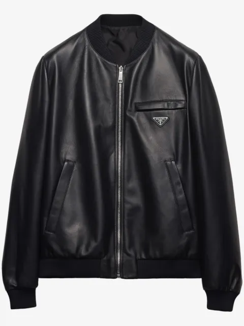 Prada nappa leather bomber jacket